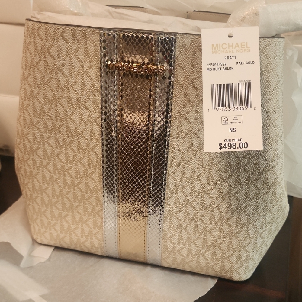 Michael Kors Pale Gold and Silver Women's Bag